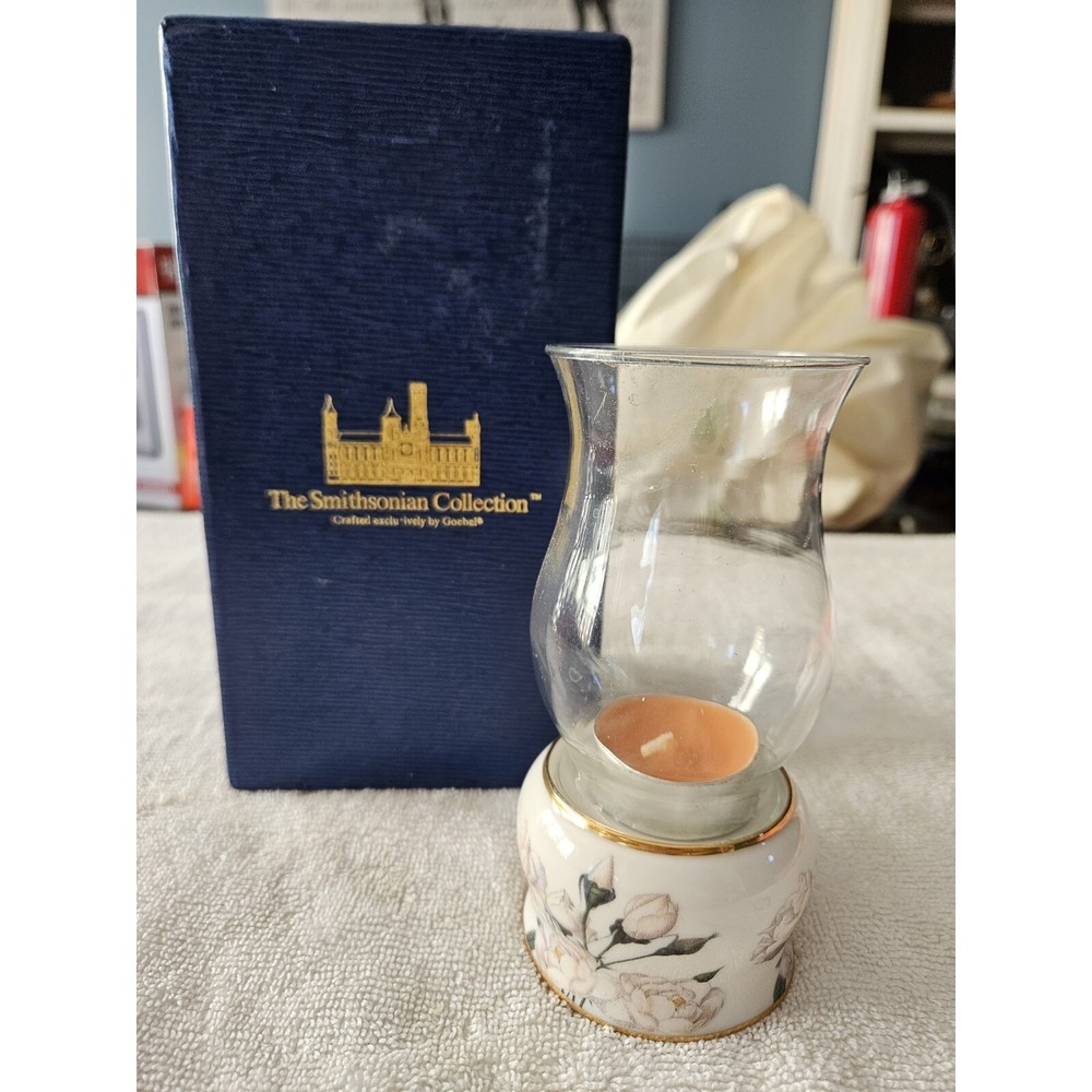 The Smithsonian Collection by Goebel Mini Mistletoe Hurricane Lamp Candle Holder